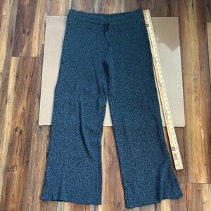 Athleta Blue/Black Wide-Leg Pants Sz L